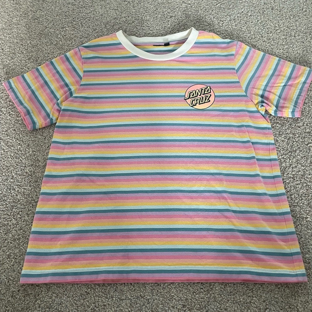 santa cruz pastel rainbow tee shirt